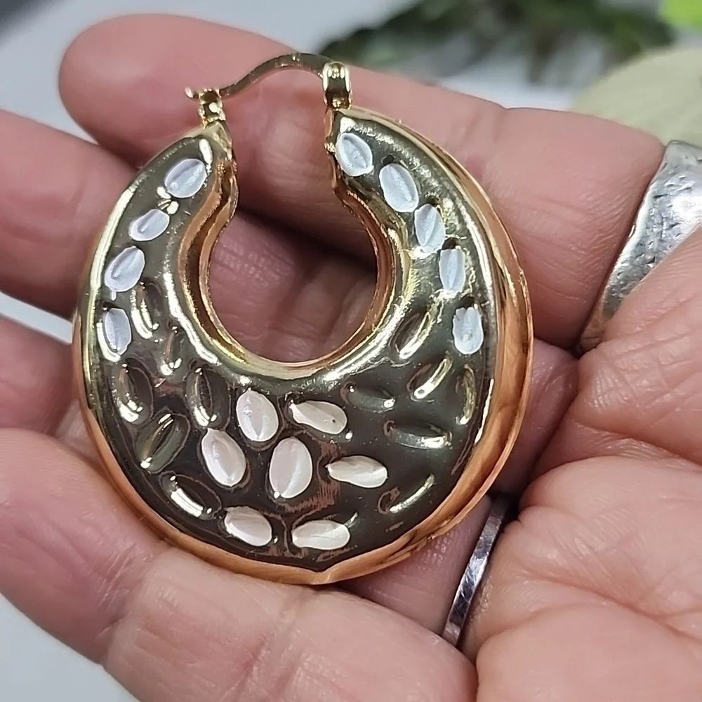 Gold Filled Chunky Hoop Earrings